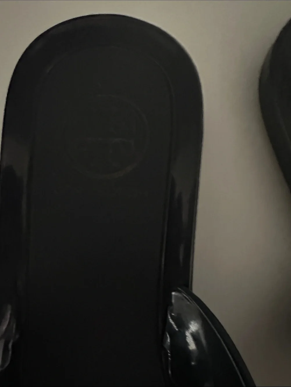 Tory Burch Navy / Black Logo Jelly Thong Sandals